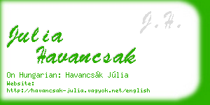 julia havancsak business card
